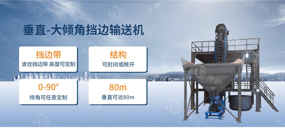 垂直大傾角皮帶機(jī)簡介
